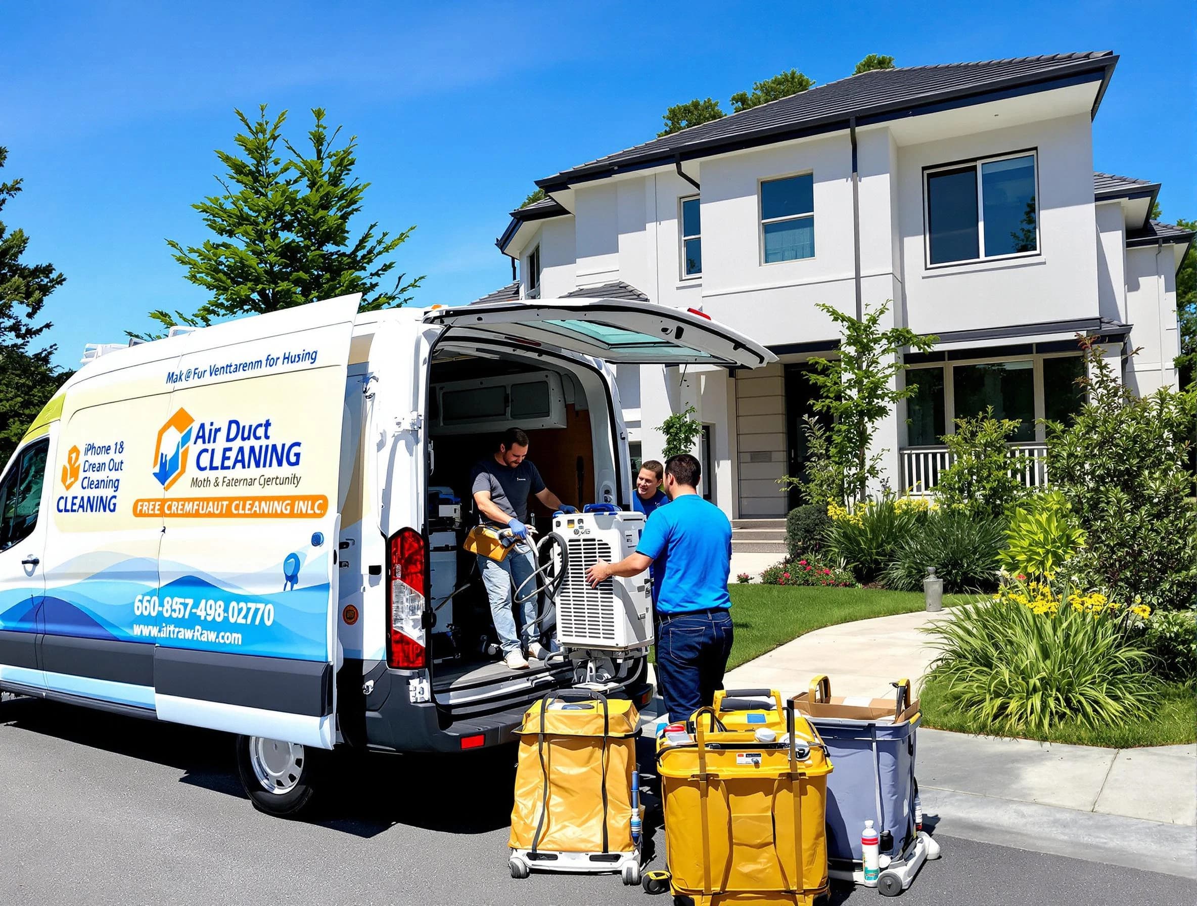 Lafayette Air Duct Cleaning technician performing professional air duct cleaning in Lafayette