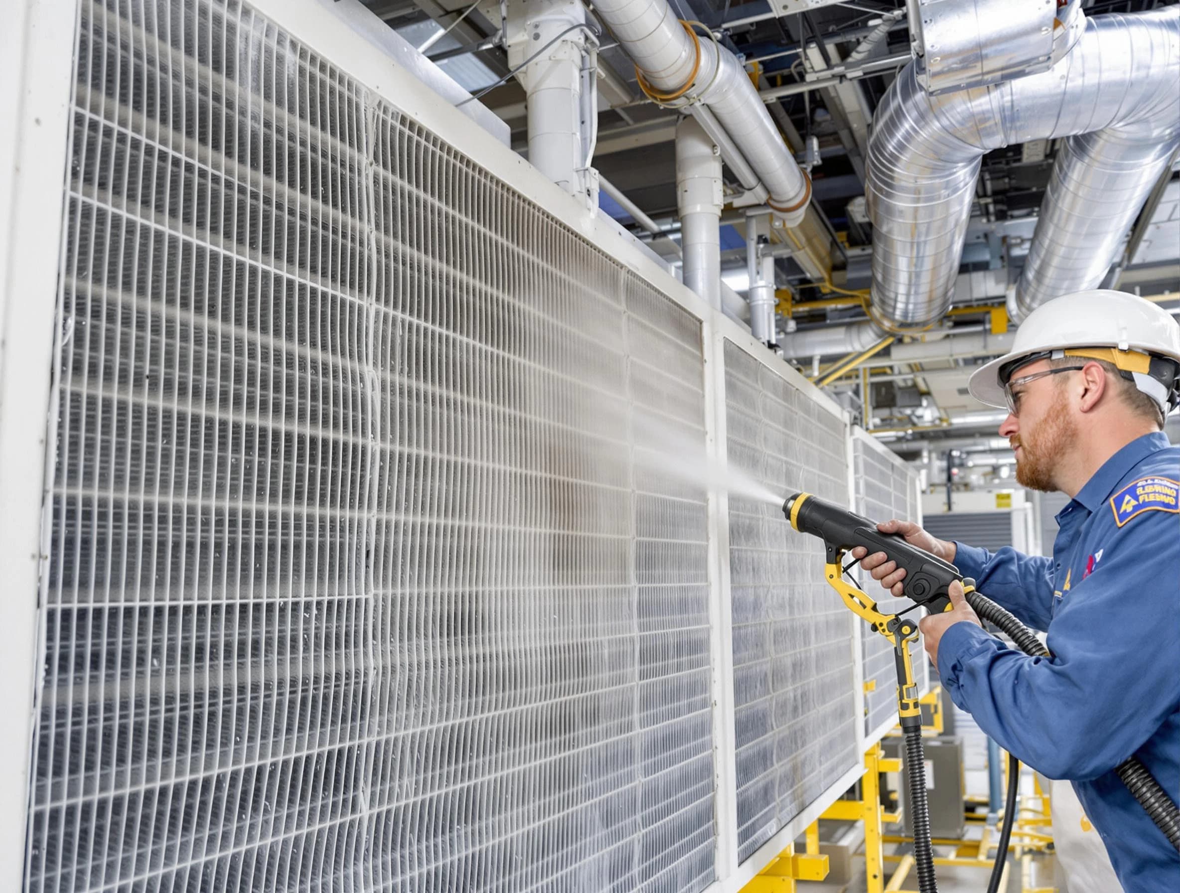 Professional commercial coil cleaning by Lafayette Air Duct Cleaning in Lafayette